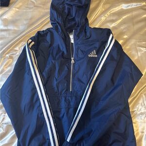 Adidas Men's Blue Windbreaker Jacket